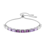 Swarovski  Taşlı Lila  Bileklik (Altın Kaplama)